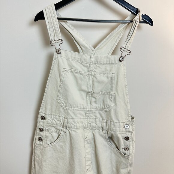FREE PEOPLE We the Free Ziggy Denim Overalls in Wash Parchment Size Medium - Picture 6 of 15